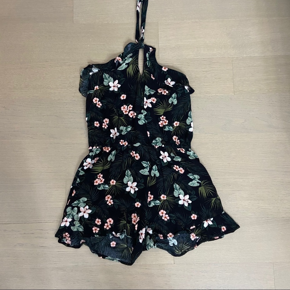 Floral Halter Neck Romper